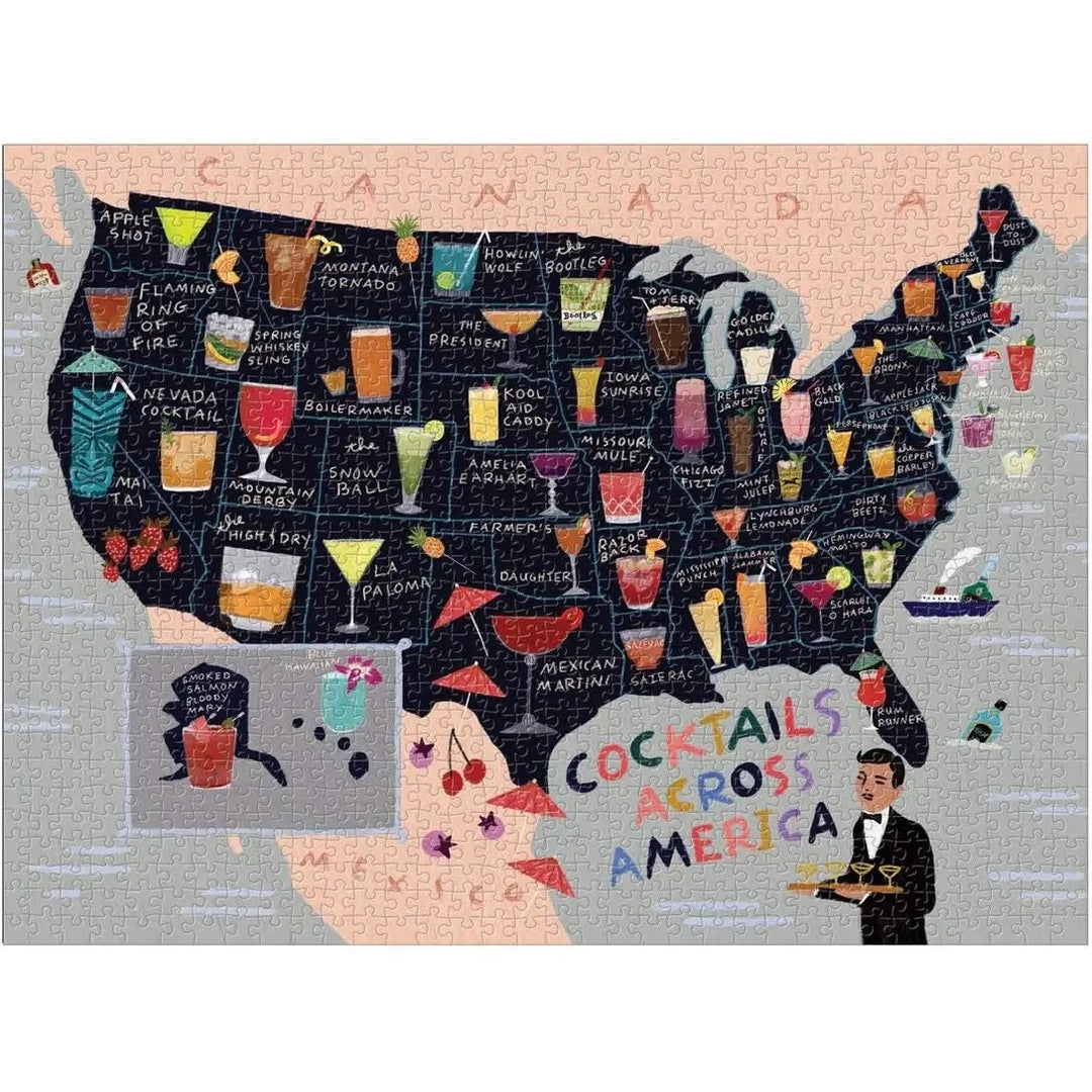 Cocktails Across America Puzzle, 1000 Pieces