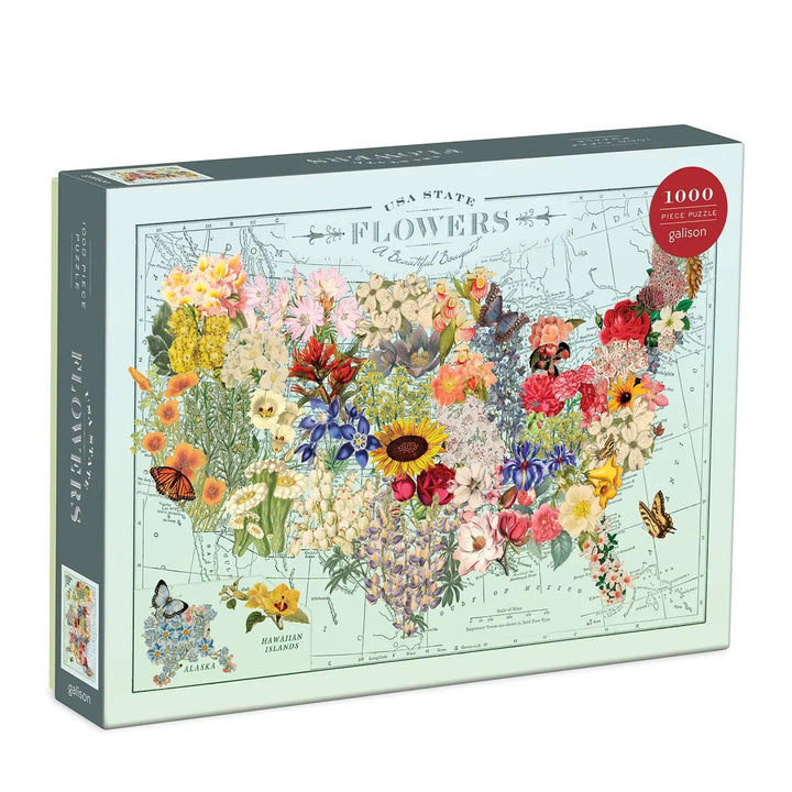 USA State Flowers Puzzle, 1000 Pieces
