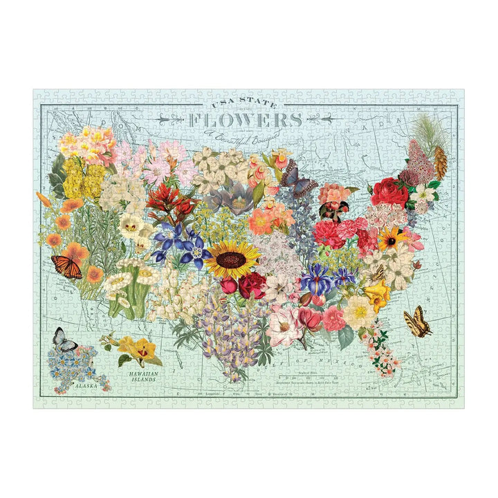 USA State Flowers Puzzle, 1000 Pieces