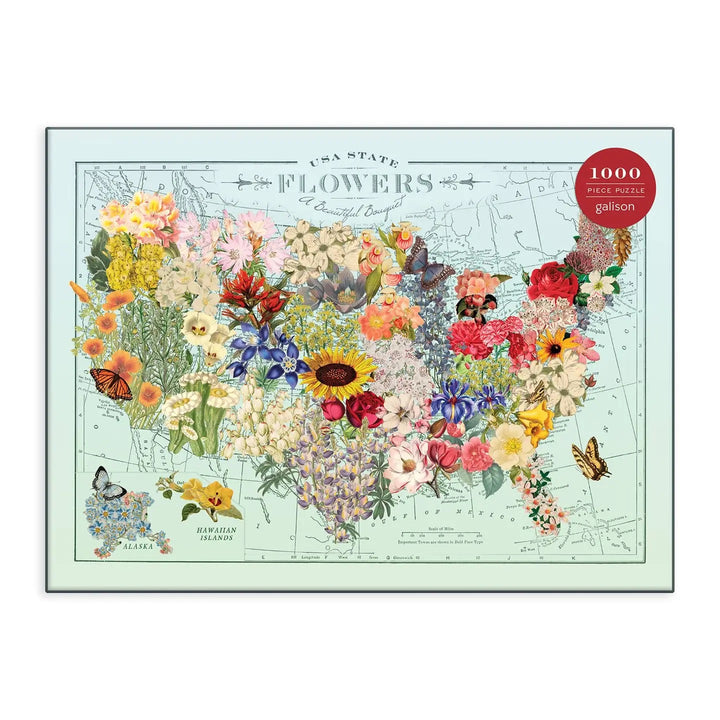 USA State Flowers Puzzle, 1000 Pieces