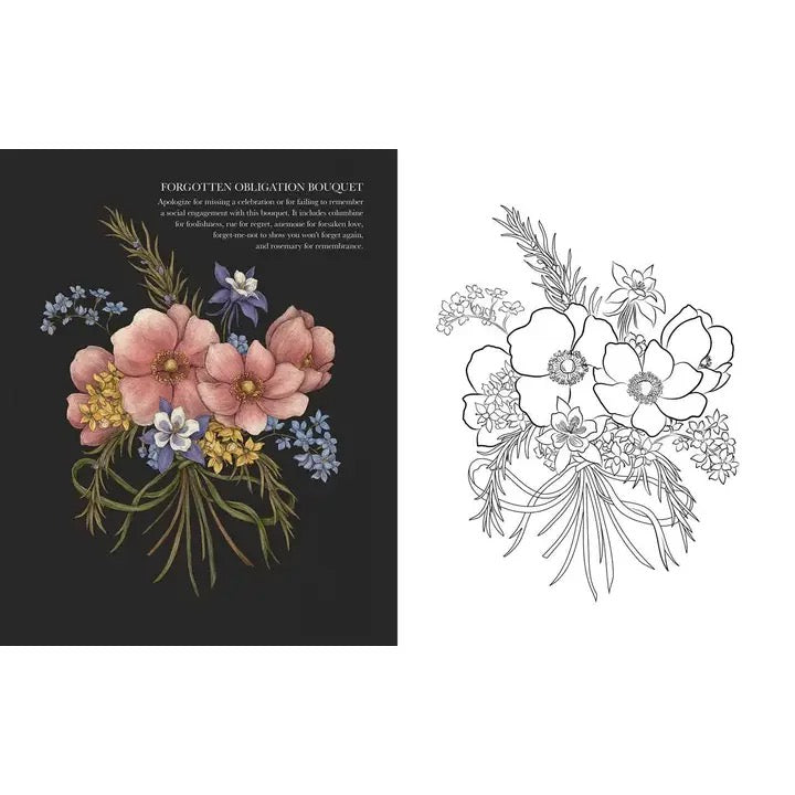 The Floriography Coloring Book