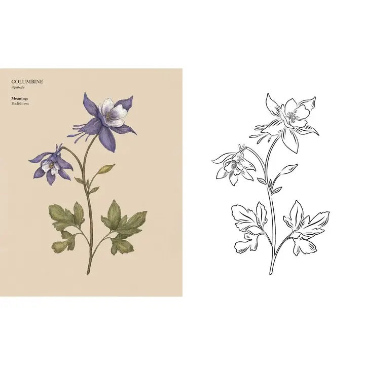 The Floriography Coloring Book