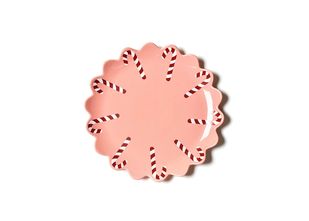 Provence Candy Cane Scallop Platter