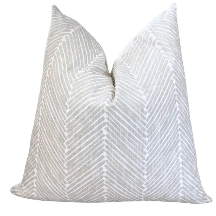 Natural Griffin Diagonal Designer Pillow, 20" x 20"