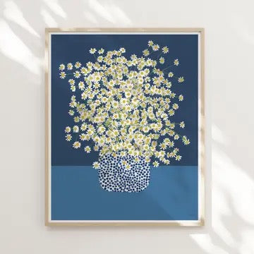 Chamomile Flowers Framed Art Print, 11" x 14"
