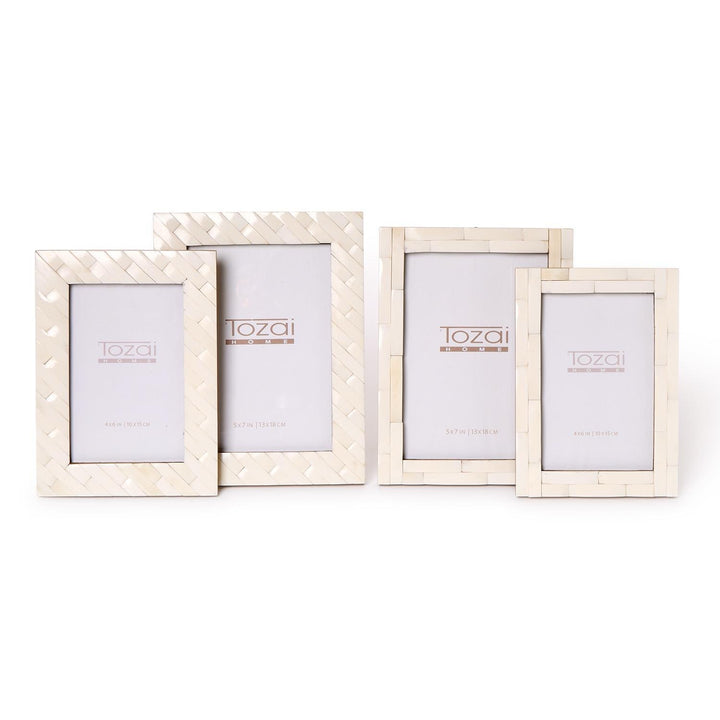 Weavers Natural Bone Mosaic Picture Frames