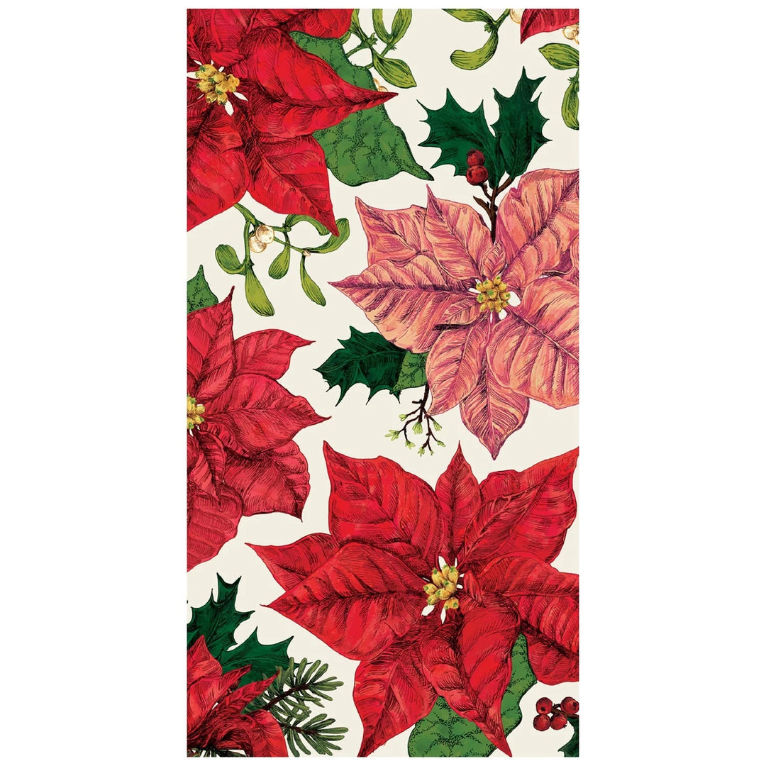 Poinsettia Guest Paper Napkins | Pack Of 16