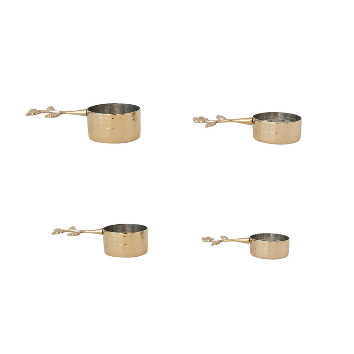 Leaf & Flower Handled Measuring Cups, Set Of 4