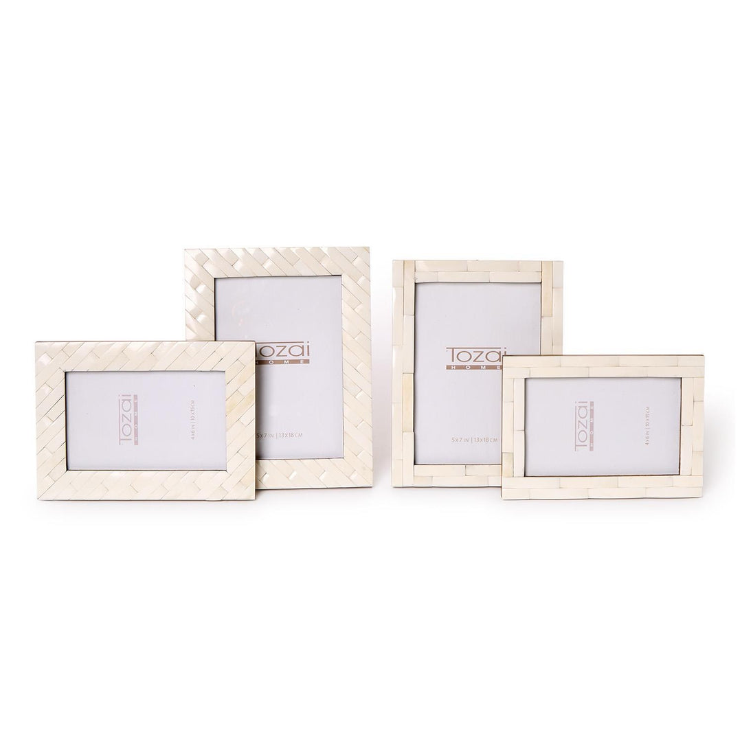 Weavers Natural Bone Mosaic Picture Frames