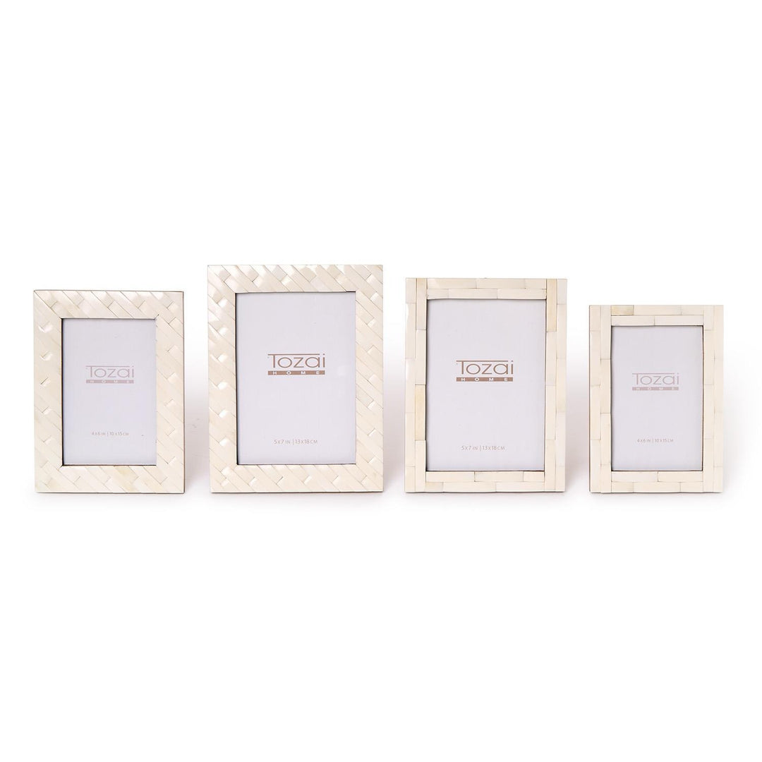 Weavers Natural Bone Mosaic Picture Frames