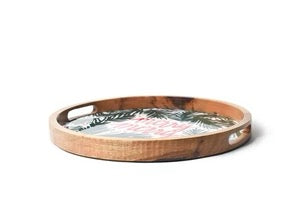 Balsam & Berry Holly Mango Wood Round Handled Tray