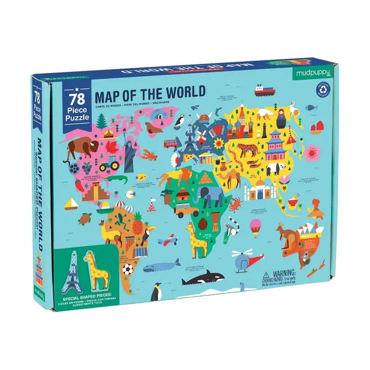 Map of the World Geography Puzzle | 78 Pieces
