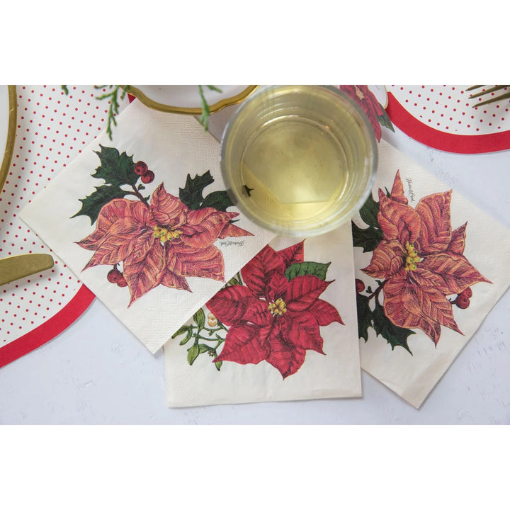 Poinsettia Cocktail Paper Napkins | Pack Of 20