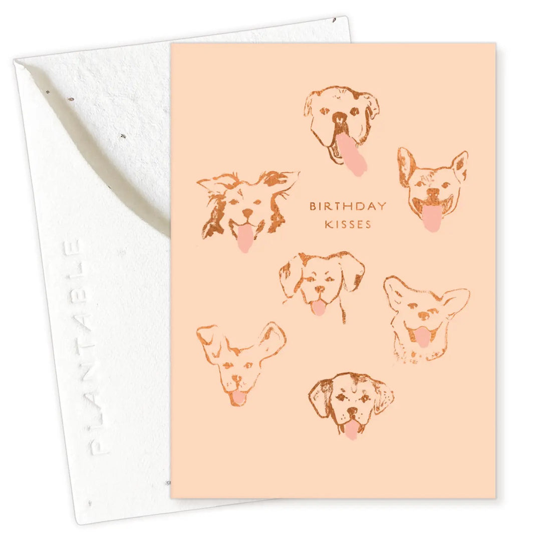 Dog Kisses Sprout - Birthday Mini Card
