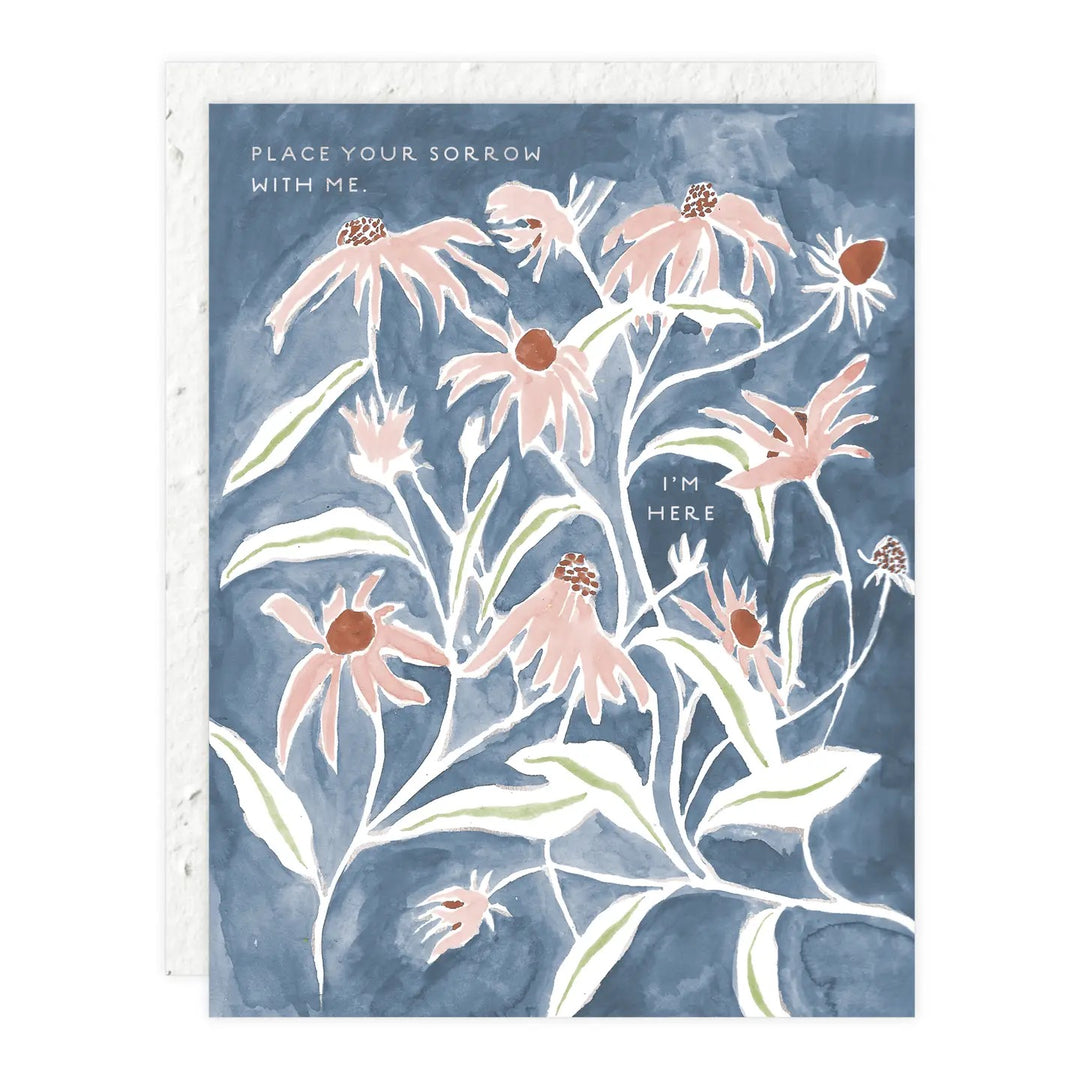 Pink Flowers - Sympathy Card