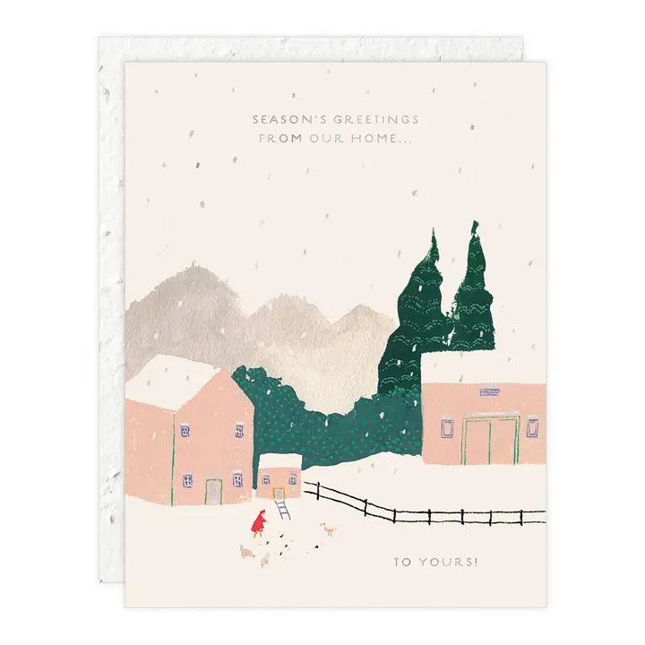 Season's Greetings from Our Home Greeting Card