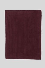 CozyChic Fisherman Cable Throw, Deep Aubergine