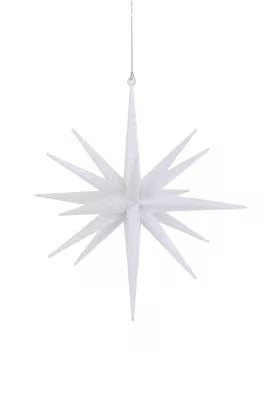 White Glittered Star