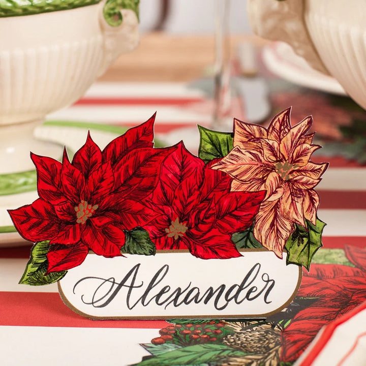 Poinsettia Place Cards | Pack Of 12