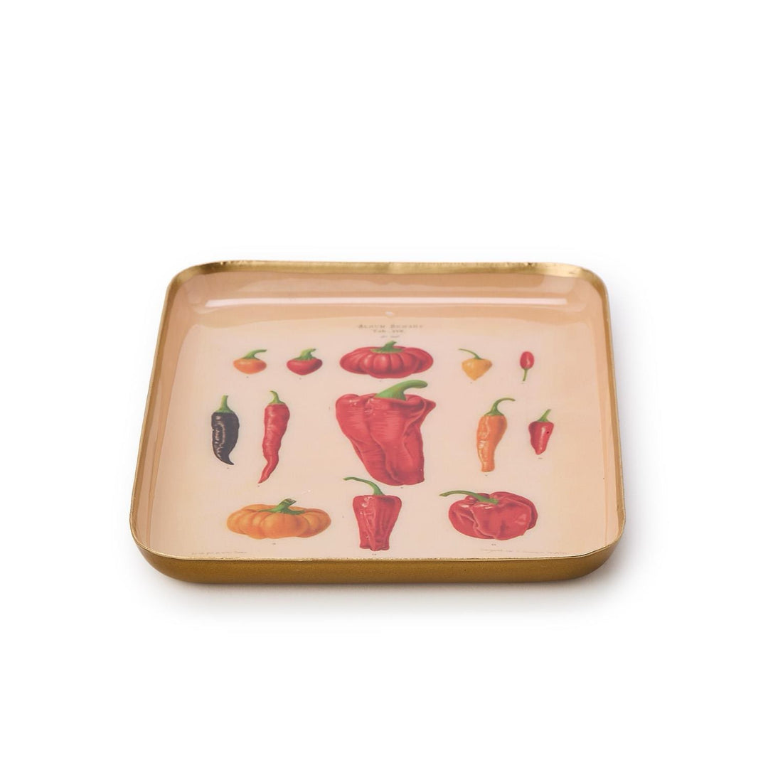 Garden Harvest Metal Trinket Tray
