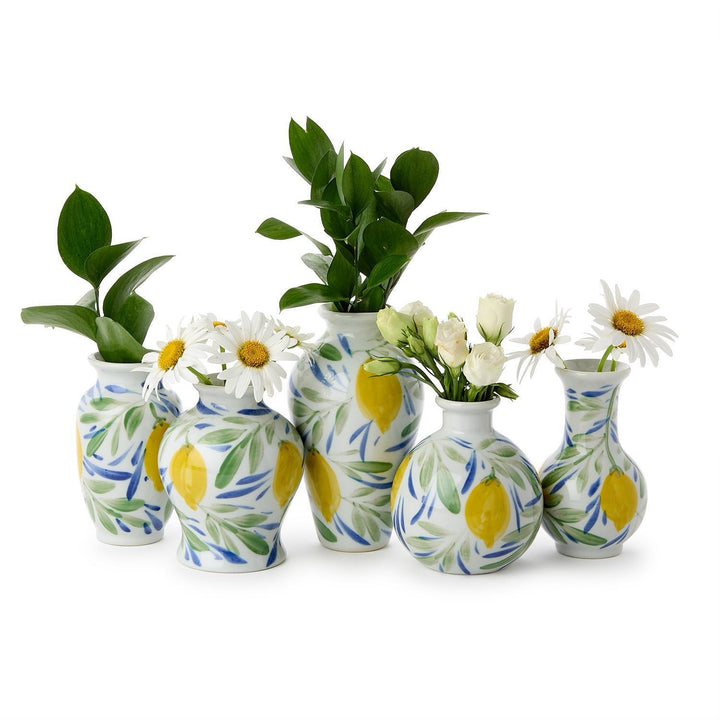 Lemon Grove Hand-Painted Mini Vase