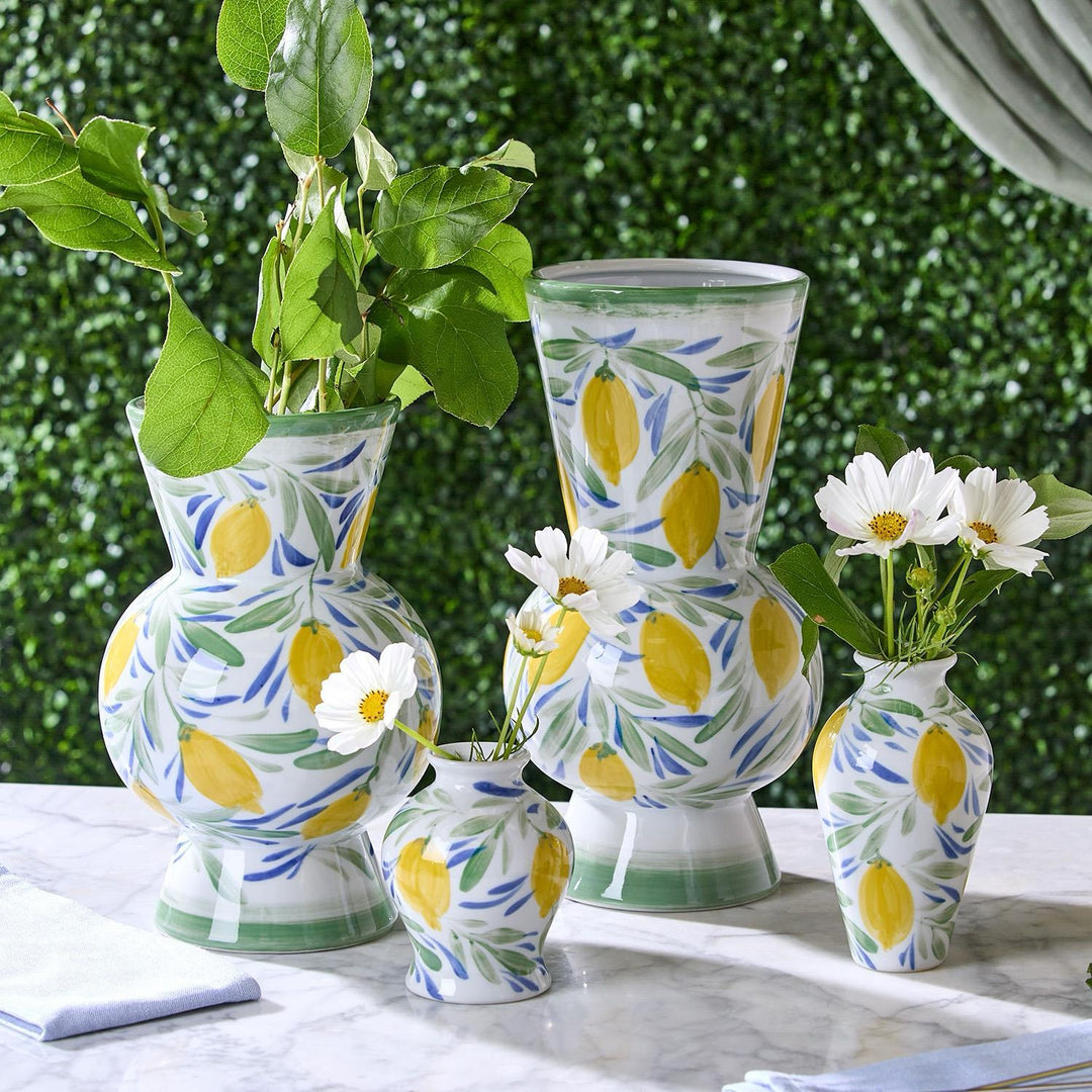 Lemon Grove Hand-Painted Mini Vase