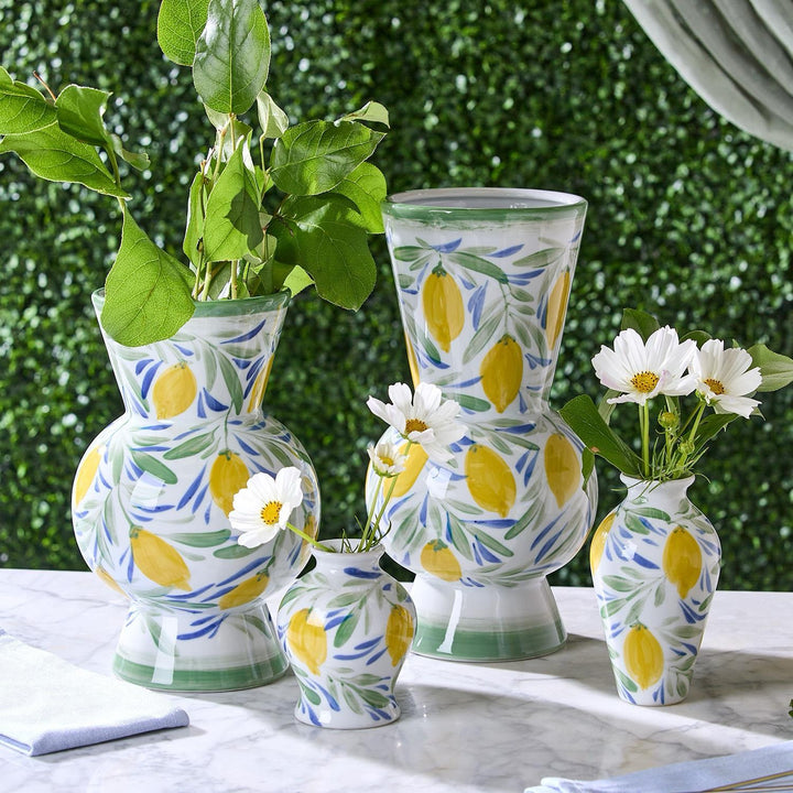 Lemon Grove Hand-Painted Mini Vase