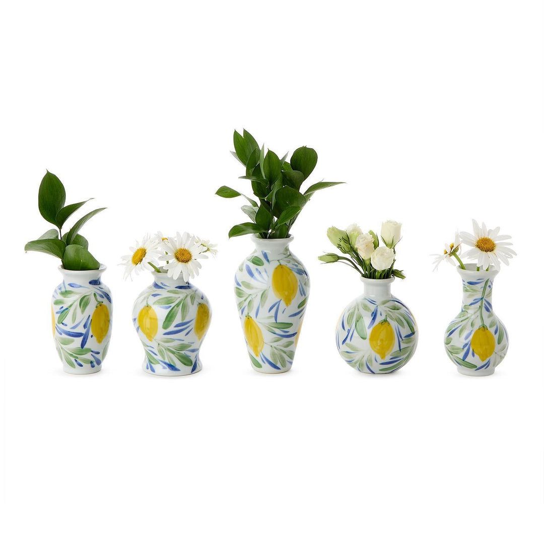 Lemon Grove Hand-Painted Mini Vase