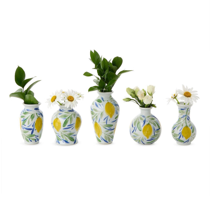 Lemon Grove Hand-Painted Mini Vase