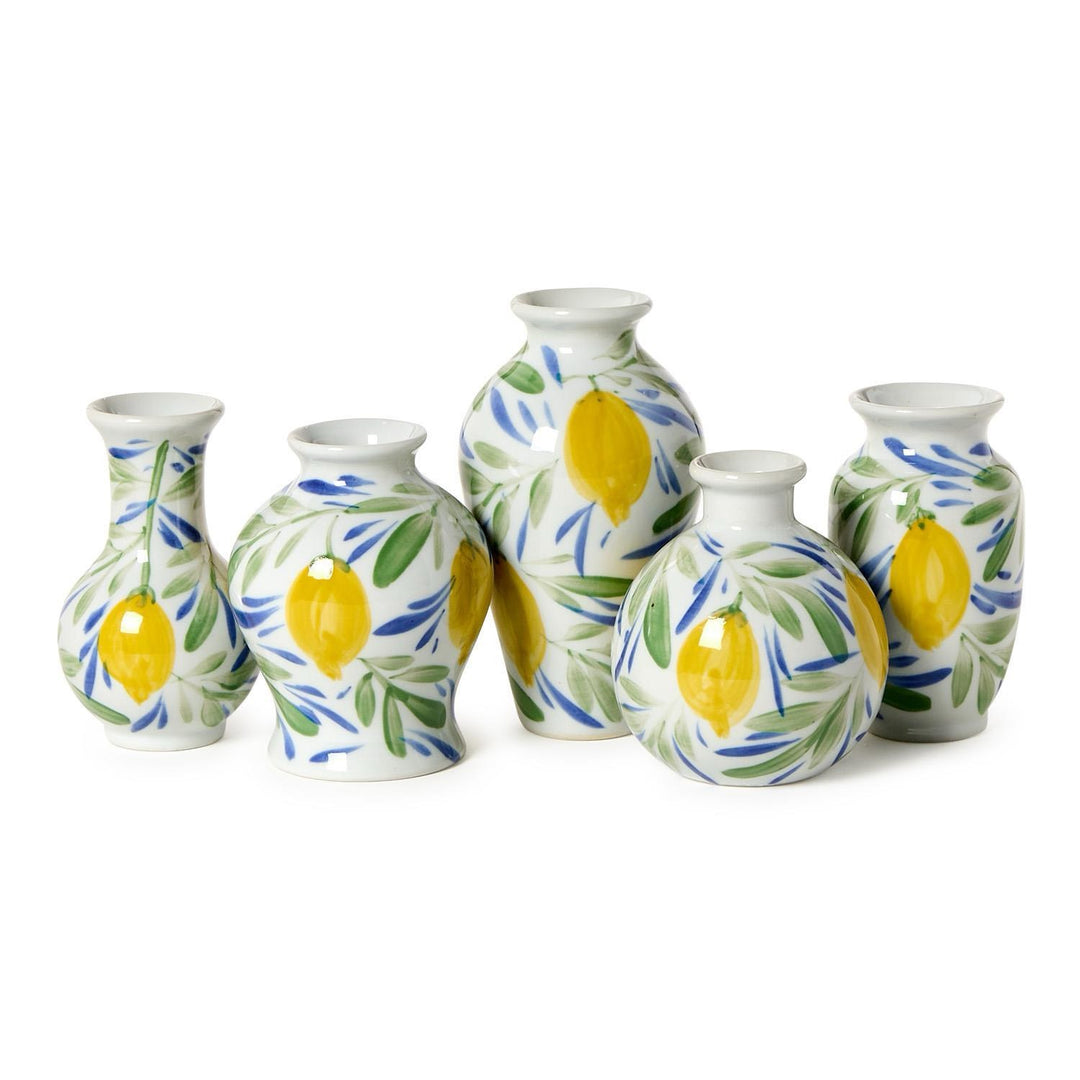 Lemon Grove Hand-Painted Mini Vase