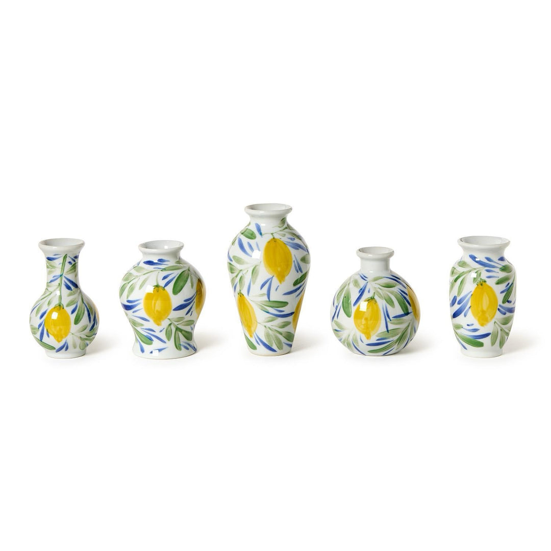 Lemon Grove Hand-Painted Mini Vase