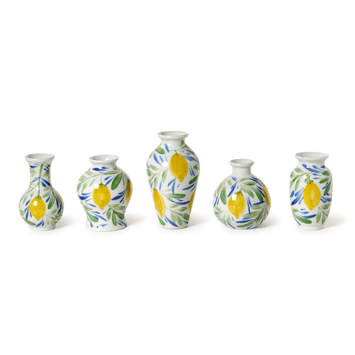 Lemon Grove Hand-Painted Mini Vase