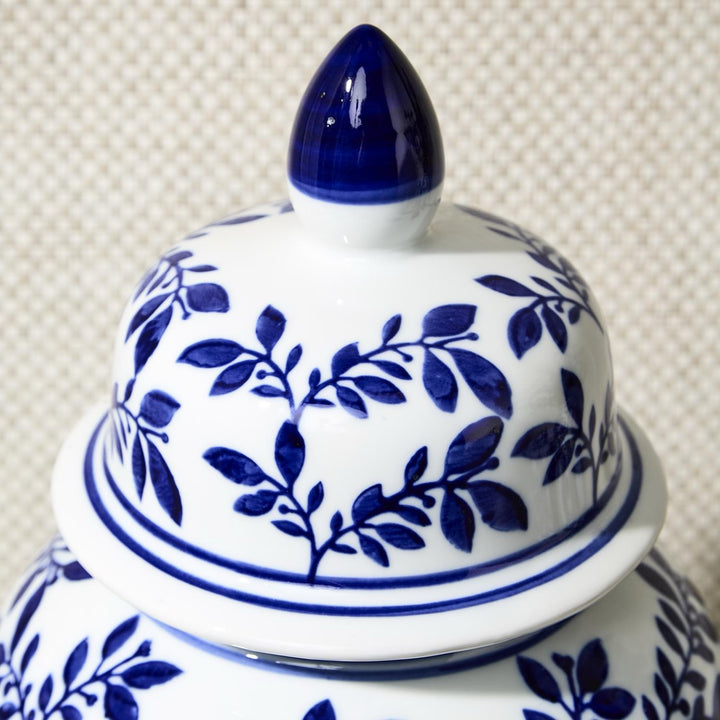 Blue & White Chinoiserie Temple Jar With Lids