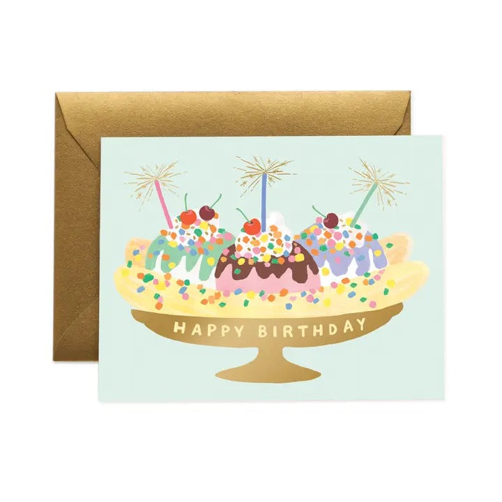 Banana Split Birthday Card