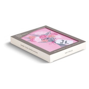 Pink Sketched Bouquet Boxed Card Set