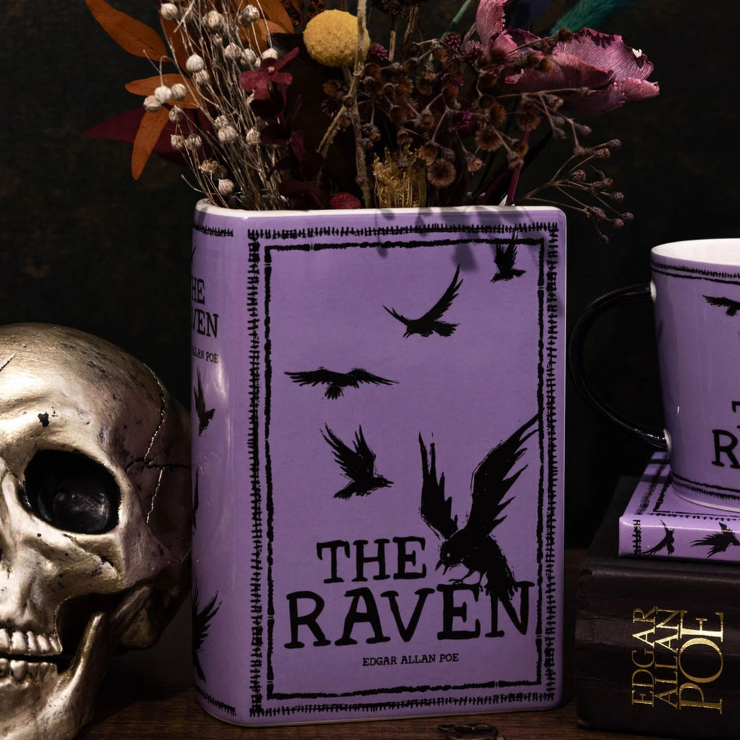 The Raven Ceramic Book Vase