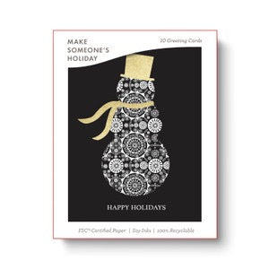 Shimmering Snowman Holiday Boxed Card Set