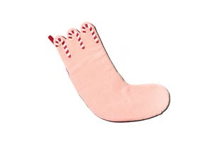 Provence Candy Cane Scallop Stocking