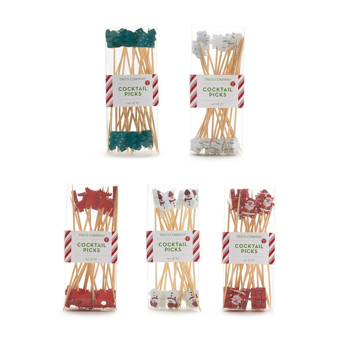 Holiday Cocktail Picks In Gift Box