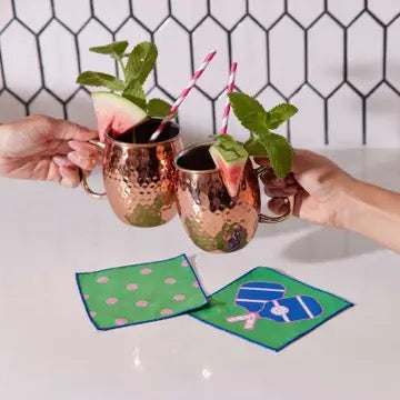 Pickleball Blu Cocktail Napkins, Set Of 8