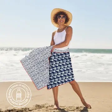 Sailboats Reversible Beach Towel