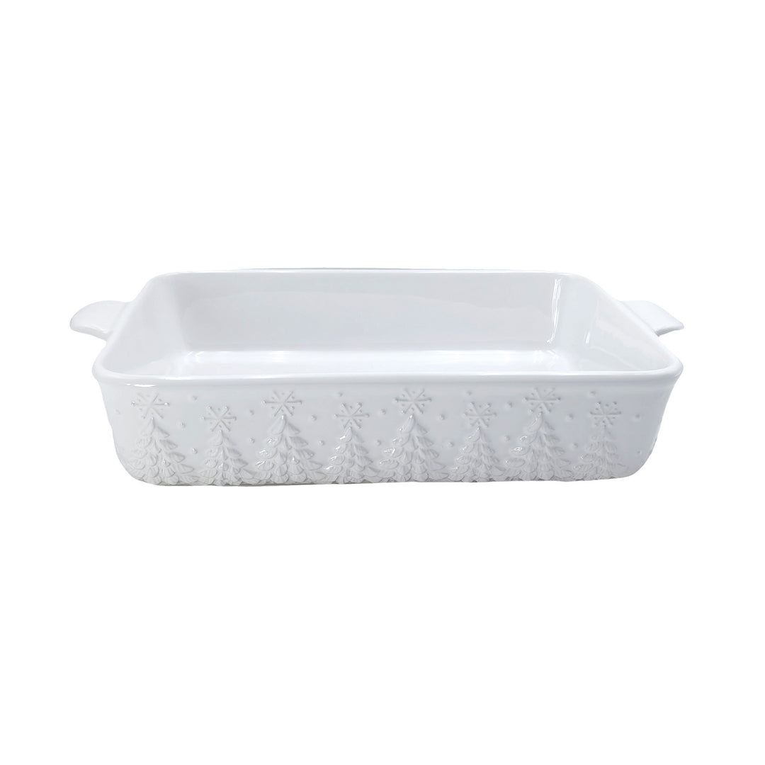 Baking Dish | Frosty Forest White