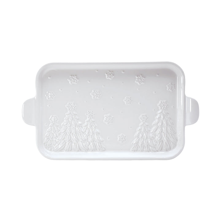 Serving Platter | Frosty Forest White