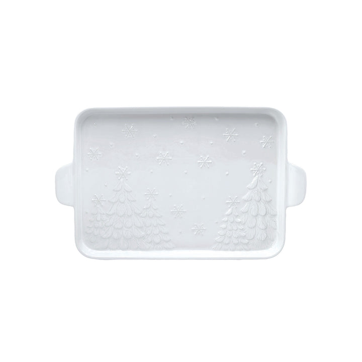 Serving Platter | Frosty Forest White