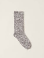 CozyChic Heathered Socks, Charcoal/White