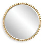 Taza Round Mirror, Gold