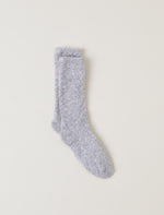 CozyChic Heathered Socks, Oyster/White