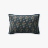 Marigold Blue Lumbar Pillow, 13" x 21"