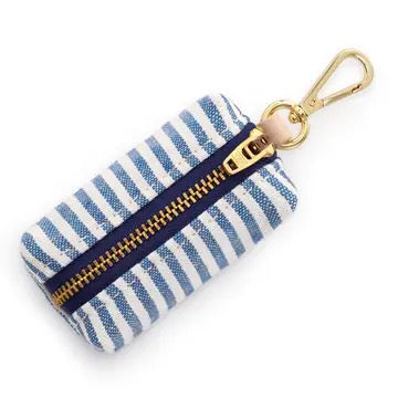 Lake Blue Stripe Waste Bag Dispenser