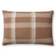 Rust Plaid Lumbar Pillow, 16" x 26"
